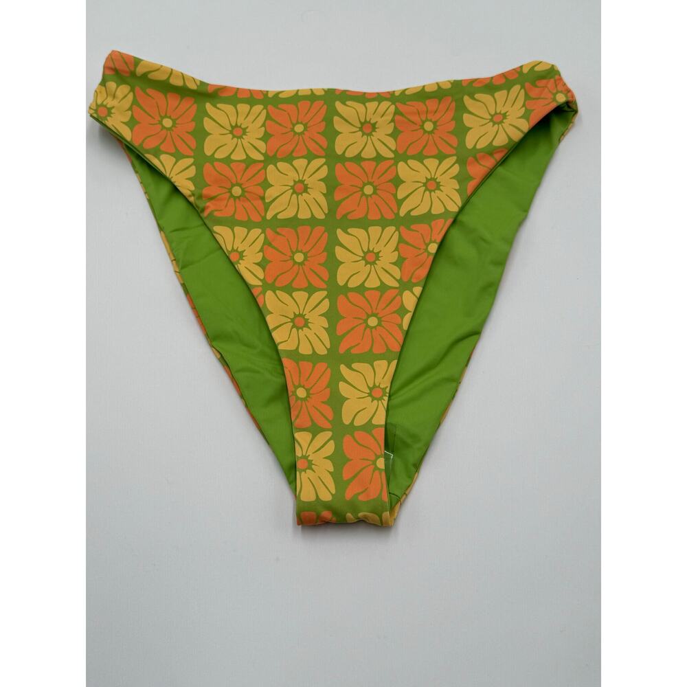 Dippin' Daisy's Womens Seashore Bikini Bottom Size Small Yellow Orange Daisy